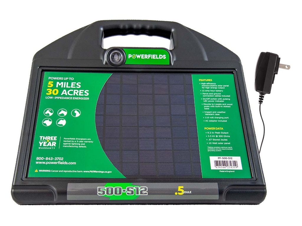 0.5 Joule Solar 12 Volt DC Energizer