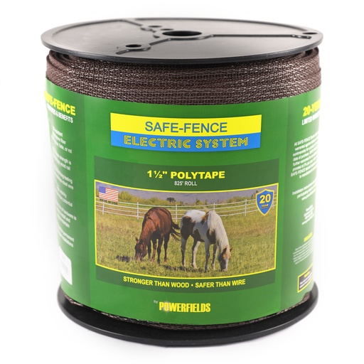 [X-3] Safe-Fence 1½" Polytape - Brown - 825'